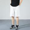 Pantalones cortos estilo deportivo casual americano, pantalones sueltos de color sólido de seda de hielo, pantalones para adolescentes y estudiantes