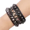 Pulseira punk de couro direto da fábrica joias periféricas de anime atacado pulseira de couro bovino europeia e americana pulseira de rebite