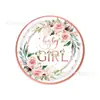 Novo Conjunto de Utensílios de Mesa de Papel Decoração Arranjo Flores Rosa Desenho Animado Festa de Aniversário para Meninas