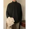 En stock 10W piezas Otoño e Invierno Nuevo Estilo Terciopelo Alemán 250g Cálido Cuello Medio Alto Holgado Manga Larga Camiseta Básica T24573 Especial P12