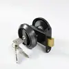 Anel de puxar em aço inoxidável fechadura invisível para porta de madeira interna fechadura de porta invisível de um lado alça embutida fechadura de porta escura