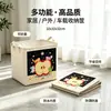 Cesta de Almacenamiento con Ilustración de Gato Manzana Linda, Gran Capacidad, a Prueba de Humedad, a Prueba de Fugas, Plegable, para Juguetes y Ropa