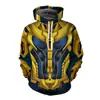 Comercio Exterior Nuevo Los Vengadores Thanos Impresión Digital 3D Sudadera Chaqueta Casual Anime cosplay