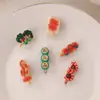 Pinza Divertida Creativa para el Cabello con Forma de Comida Barbacoa Pinza Lateral para Flecos de Niña Clip para el Fleco Todo Combinación Tocado