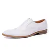 Ventas Directas de Fábrica Zapatos de Cuero Blanco para Hombre Cuero Genuino Ropa Formal de Negocios Estilo Británico Simple Zapatos Oxford de Punta Fina Tienda Física Venta al por Mayor Zapatos para Hombre