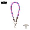 Cordão Curto para Celular 8mm Fivela Dupla Forte Corrente de Pulso Anti-Perda Alça Trançada Elegante para Capa de Celular