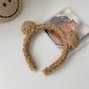 Faixa de cabelo super fofa fofa faixa de cabeça de urso de pelúcia fofa grampo de cabelo para lavar o rosto de celebridade da internet verão faixa de cabelo francesa