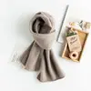 100% Caxemira Pura Unissex Cor Sólida Moda Simples Elegante Versátil Cachecol Aquecedor de Pescoço Outono Inverno Novo Estilo
