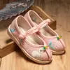 Zapatos Hanfu Zapatos Bordados Retro Estilo Étnico Retro Zapatos de Tela Zapatos Bordados para Niñas Pequeñas