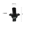 Lámpara de antorcha Lámpara de llama Accesorios Tubo redondo negro Varilla de tierra Conector de codo en ángulo recto Base redonda Base triangular