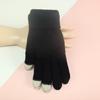 Versión coreana de guantes cálidos de punto para otoño e invierno para hombres y mujeres, guantes de cinco dedos engrosados, guantes jacquard para estudiantes, fabricantes