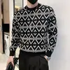 Suéter grueso para hombre otoño e invierno manga larga camiseta interior para hombre top marca de moda nueva 2023 suéter de ropa interior