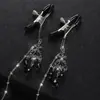 Corrente para Mamilos com Pingente Sexy e Fashion em Formato de Gota, Corrente de Corpo Erotica Estilo Nightclub Europeu e Americano, Corrente de Corpo para Mamilos com Strass