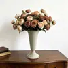 Vaso para Arranjo de Flores Estilo Pastoral Americano, Vaso de Flores de Natal para Mesa de Jantar de Pousada, Vaso Troféu com Duas Alças, Adereço de Fotografia