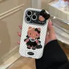 Adecuado para funda de teléfono Apple 17 anticaída con textura de cuero y ventana grande, iPhone 16 Pro Max diseño de pajarita, 15 piezas de dropshipping