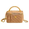 Bolsa de Mão Textura Pelúcia Camurça Estilo Coreano Moda Grade Diamante Corrente Alça de Ombro Bolsa Transversal de Nicho Ins Temperamento