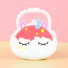 Bolsa de monedas con cremallera de silicona de dibujos animados Llavero de mano Color macarrón Mini bolsa de monedas Bolsa de almacenamiento para niños Regalo