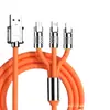 Cable de datos 3 en 1 de aleación de zinc de 120W para cliente, tipo Android, tipo C, universal para Pingguo, carga rápida