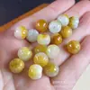 Cuentas Sueltas de Calabaza de Jade, Cuentas de Calabaza de Jade Amarillo para Pulseras DIY, Cuentas Sueltas para Mayorista DIY Manualidades con Cuentas