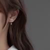 Pendientes de plata s925 con diseño de mariposa y flor, elegantes y dulces, para mujer, estilo coreano, de cadena corta y sencilla, G8758
