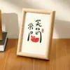 Nuevo Estilo Chino Marco de Fotos de Madera Maciza con Forma de Arco de 6 Pulgadas Marco Vacío 7810 Pulgadas A4 Adorno Tridimensional Montaje para Caligrafía Marco de Fotos Decorativo Soporte de Exhibición