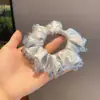 Goma para el pelo de Lujo Ligero Coreano de Gama Alta Hecha a Mano con Adorno de Pedrería, Moda de Nicho Nueva, Suave, Mascarilla Facial, Goma para el Pelo para Mujer