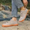 Nuevos zapatos de senderismo para exteriores para parejas, zapatos deportivos casuales de cinco dedos tipo barefoot para hombres y mujeres, zapatos antideslizantes para vadear y seguir arroyos para hombres