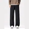Pantalones Largos Casuales de Terciopelo Cálido de Pierna Recta y Pierna Ancha para Hombre, Nueva Tendencia Otoño/Invierno Shanggu, Cintura Elástica