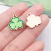 Serie de Festividades Irlandesas Accesorios de Joyería para Hacer Tú Mismo Caricatura Joyería con Goteo de Aceite Colgante Individual Colgante de Pulsera Trébol Verde Colgante