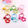 Enfeites Transparentes Coloridos Sino Contas Perler Figuras DIY Manual Anel de Livro Chaveiro Pingente Pentagrama Acessórios