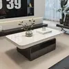 Mesa de Centro Retangular Luxo Leve Moderna Simples Minimalista Italiano High-End Pequeno Apartamento Sala de Estar Casa Ardósia Designer