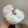 Anel de Cabelo Grande de Renda em Camada Dupla Francês Romântico Oco Anel de Cólon Acessórios de Cabelo Corda de Cabelo Estilo Lolita para Mulheres