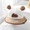 Sombrero de Malla Transpirable para Protección Solar de Verano Estilo Coreano Lindo Dibujo Animado Hi Bear Sombrero de Pescador para Bebé Sombrero de Sol para Niños Exportación