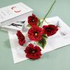 Flor artificial de hibisco de una sola cabeza 5 cabezas flor de fengdan boda salón de bodas fila de flores camino flores de guía arreglo floral flor de botella comercio exterior