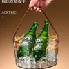 Contenedor de cubo de hielo para cubitos de hielo bar ktv comercial cubo de almacenamiento acrílico cubo pequeño para cerveza doméstico cubo de almacenamiento
