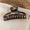 Pinza para el pelo de pintura al óleo retro estilo coreano pintada a mano, una pinza de tiburón sofisticada y elegante para la parte trasera de la cabeza, accesorio para el cabello