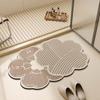 Alfombra de Baño Nube Estilo Alemán, Alfombra Fuerte Absorbente de Tierra de Diatomeas, Alfombra de Inodoro de Secado Rápido, Alfombrilla Suave para Entrada de Baño