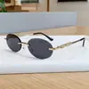 Óculos de Sol Europeus e Americanos Modernos Ovais Sem Aro com Hastes com Letras Incrustadas de Diamante, Armação de Óculos de Sol Personalizada da Moda para Mulheres com Proteção UV