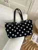 Bolso de Mano de Gran Capacidad a Lunares de Moda para Mujer 2026 Verano Nuevo Estilo Coreano Nicho Bolso de Hombro para Viajes Diarios Bolso Tote