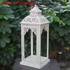 Suporte de Vela Retrô Europeu Lanterna à Prova de Vento Arte em Ferro Oca de Chão Mini Lanterna Estilo Casa Americana Ornamento de Iluminação para Caminho de Pátio