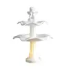 Ángel de la Fuente de los Deseos Decoración de Pastel de Cumpleaños Adornos Columna Romana Retro Ángel Pequeño Fuente Molde de Silicona