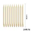 5,3-17,5cm palito de madeira de laranjeira para manicure removedor de limpeza de pele morta ponta de unha palito de madeira palito para furar 20/100 sacos
