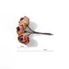 Ramo de flores artificiales estilo europeo accesorios para corona de bricolaje material de caja de regalo de flores artificiales flor decorativa para ropa sombrero tocado