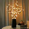 Lámpara de Florero Rama de Simulación de Explosión Roja de Red de Internet Bola Blanca Pequeña Nórdica Habitación Sala de Estar Decoración de Boda Lámpara de Árbol