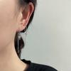 Pendientes largos con forma de estrella de cuatro puntas, súper hada, delgados, con personalidad de celebrante de Internet, caja, cadena, cruz, estrella, borla, sencillos.