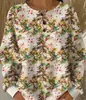 Sudadera tipo polo de punto gofrado para mujer Amazon 2026, tres botones, cuello alto, nuevo vintage, estampado digital 3D