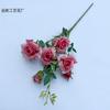 Rosa de múltiples cabezas Rosa de esquina de rama alta Flor de simulación Arreglo floral para auditorio de boda Arte floral de interior Flor falsa de paisaje de ajuste suave