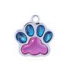 Pingente para animais de estimação pingando óleo doce cor pegadas de cachorro garra de gato DIY jóias acessórios lettering pet collar listagem
