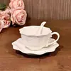 Taza de Café de Cerámica Estilo Palacio con Relieve Retro Francés Plato Pequeño Estilo Europeo Exquisita Taza para Té de la Tarde Arte Latte