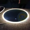 Espejo de pared luminoso LED antivaho sin marco para baño, espejo de baño con luz, espejo de baño redondo inteligente, venta al por mayor de fabricantes